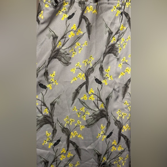 NWT Cupshe Floral Keyhole Midi Dress Gray Yellow Size Medium - Picture 8 of 9